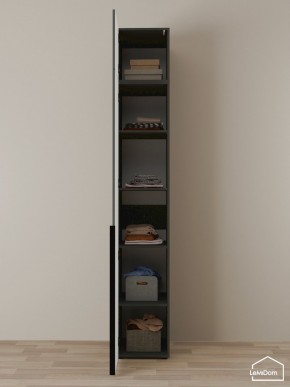 Шкаф с антресолью Linnea MHR-1A-2 2450х400х510 (Графит-М 11.1.25) в Режи - rezh.ok-mebel.com | фото 4