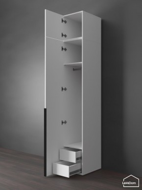 Шкаф с антресолью Linnea MHR-1A-3 2450х400х510 (Белый-М 11.1.2) в Режи - rezh.ok-mebel.com | фото 6