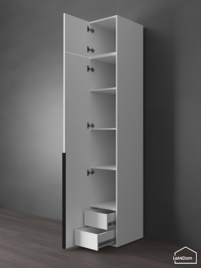 Шкаф с антресолью Linnea MHR-1A-4 2450х400х510 (Белый-М 11.1.2) в Режи - rezh.ok-mebel.com | фото 5