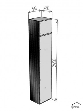 Шкаф с антресолью Linnea MHR-1A-4 2450х400х510 (ДВ-М 11.1.25) в Режи - rezh.ok-mebel.com | фото 2