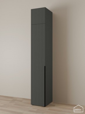 Шкаф с антресолью Linnea MHR-1A-4 2450х400х510 (Графит-М 11.1.25) в Режи - rezh.ok-mebel.com | фото