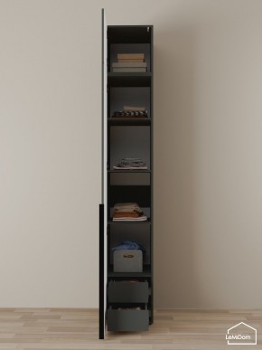 Шкаф с антресолью Linnea MHR-1A-4 2450х400х510 (Графит-М 11.1.25) в Режи - rezh.ok-mebel.com | фото 4
