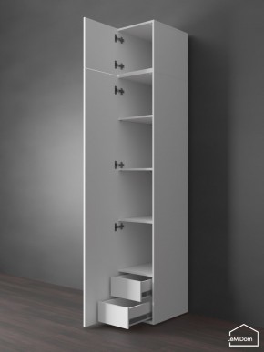Шкаф с антресолью Linnea MHR-1POA-4 2450х400х510 (Белый-М 11.1.2) в Режи - rezh.ok-mebel.com | фото 5
