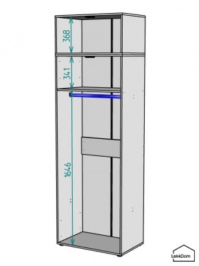Шкаф с антресолью Linnea MHR-2A-1 2450х800х510 (ДВ-М 11.1.25) в Режи - rezh.ok-mebel.com | фото 3