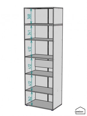 Шкаф с антресолью Linnea MHR-2A-2 2450х800х510 (ДВ-М 11.1.25) в Режи - rezh.ok-mebel.com | фото 3