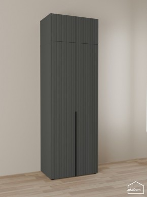 Шкаф с антресолью Linnea MHR-2A-3 2450х800х510 (Графит-М 11.1.25) в Режи - rezh.ok-mebel.com | фото