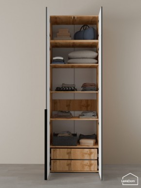 Шкаф с антресолью Linnea MHR-2A-4 2450х800х510 (ДВ-М 11.1.25) в Режи - rezh.ok-mebel.com | фото 7