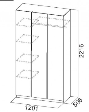 Шкаф ШК-5 (1200) Меланж в Режи - rezh.ok-mebel.com | фото 5