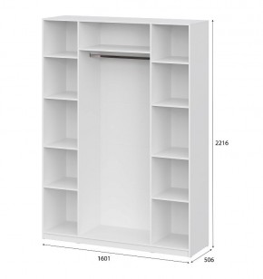Шкаф ШК-5 (1600) Белый текстурный в Режи - rezh.ok-mebel.com | фото 4