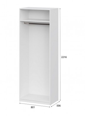 Шкаф ШК-5 (800) Белый текстурный в Режи - rezh.ok-mebel.com | фото 4