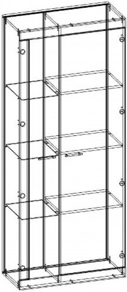 СОНАТА Шкаф ШВС-800 (Дуб сонома/Дуб сакраменто) в Режи - rezh.ok-mebel.com | фото 2