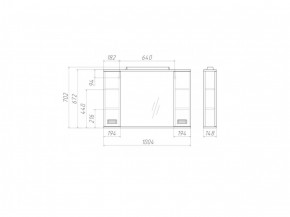 Шкаф-зеркало Cube 100 Эл. Домино (DC5013HZ) в Режи - rezh.ok-mebel.com | фото 2