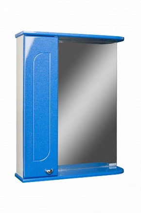Шкаф-зеркало Радуга Синий металлик 55 левый АЙСБЕРГ (DA1129HZR) в Режи - rezh.ok-mebel.com | фото