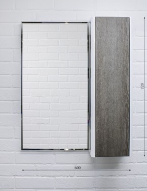 Шкаф-зеркало Uno 60 Дуб серый левый/правый Домино (DU1503HZ) в Режи - rezh.ok-mebel.com | фото 7