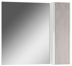 Шкаф-зеркало Uno 80 Дуб серый левый/правый Домино (DU1504HZ) в Режи - rezh.ok-mebel.com | фото