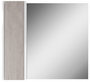 Шкаф-зеркало Uno 80 Дуб серый левый/правый Домино (DU1504HZ) в Режи - rezh.ok-mebel.com | фото 2
