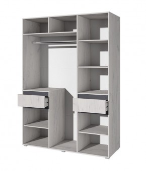 Спальный гарнитур Лиана (Дуб Крафт Белый/Графит) в Режи - rezh.ok-mebel.com | фото 13