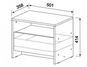 Спальный гарнитур МСП-1 (Дуб золотой/Камень темный) 1400 в Режи - rezh.ok-mebel.com | фото 6