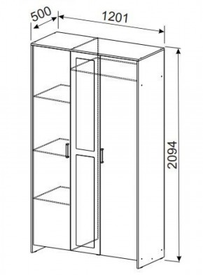 Спальный гарнитур МСП-1 (Дуб золотой/Камень темный) 1400 в Режи - rezh.ok-mebel.com | фото 9