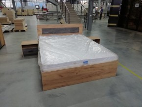 МСП-1 Кровать двойная универсальная 1600 с основанием (Дуб золотой/Камень темный) в Режи - rezh.ok-mebel.com | фото 8