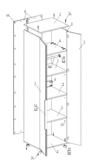 Спальный гарнитур "Лео" (модульный) в Режи - rezh.ok-mebel.com | фото 11