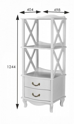 Стеллаж комбинированный Джульетта Л в Режи - rezh.ok-mebel.com | фото 8