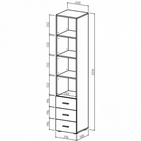 Стеллаж комбинированный Мартин-2 в Режи - rezh.ok-mebel.com | фото 3