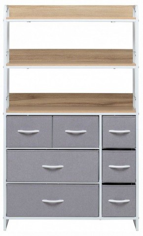 Стеллаж комбинированный Ноа в Режи - rezh.ok-mebel.com | фото 2