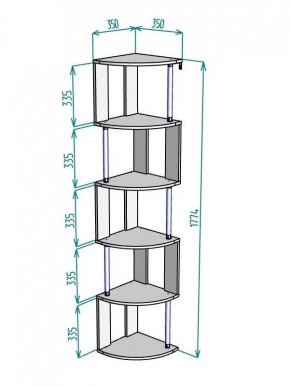 Стеллаж Maria S113-MA (Белый) в Режи - rezh.ok-mebel.com | фото 3