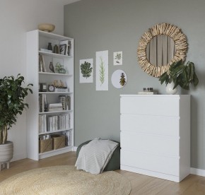 Стеллаж Варма 80, высокий с шестью полками, цвет белый в Режи - rezh.ok-mebel.com | фото 4