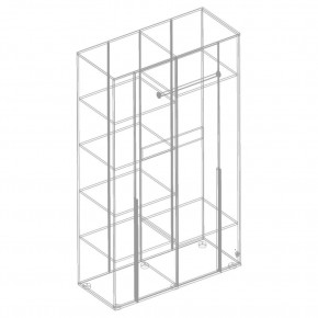 СТИЛ Шкаф 4-ств с зеркалом 1200 в Режи - rezh.ok-mebel.com | фото 2