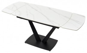 Стол ALATRI 120 MATT WHITE MARBLE SOLID CERAMIC / BLACK, ®DISAUR в Режи - rezh.ok-mebel.com | фото 4
