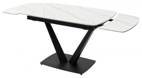 Стол ALATRI 120 MATT WHITE MARBLE SOLID CERAMIC / BLACK, ®DISAUR в Режи - rezh.ok-mebel.com | фото 9