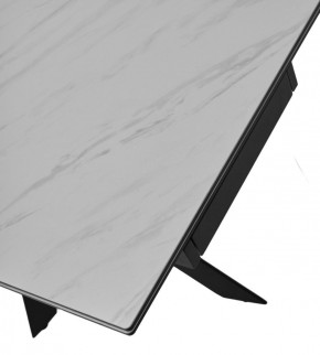Стол BELLUNO 160 MARBLES KL-99 Белый мрамор матовый, итальянская керамика/ черный каркас, ®DISAUR в Режи - rezh.ok-mebel.com | фото 6
