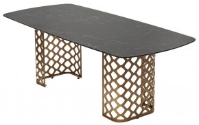 Стол CHIAVARI 220 KL-116 Черный мрамор матовый, итальянская керамика / бронзовый, ®DISAUR в Режи - rezh.ok-mebel.com | фото 7