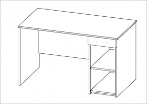 Стол КАСТОР письменный с одной тумбой и одним ящиком, цвет Дуб Сонома в Режи - rezh.ok-mebel.com | фото 3