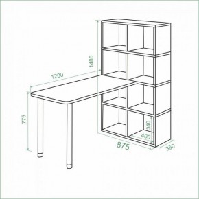 Стол компьютерный Bartolo в Режи - rezh.ok-mebel.com | фото 2