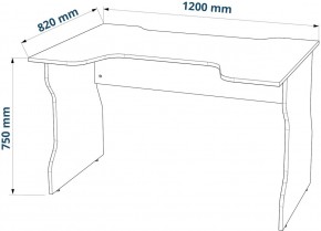 Стол компьютерный ВАРДИГ K1 120x82, антрацит/серебристый в Режи - rezh.ok-mebel.com | фото 3