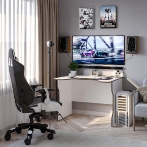 Стол компьютерный ВАРДИГ K2 100x82, белый/черный в Режи - rezh.ok-mebel.com | фото 4