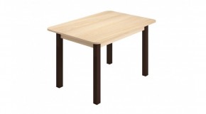 Стол ЛДСП (опоры черные) ясень шимо светлый в Режи - rezh.ok-mebel.com | фото