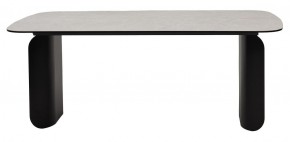 Стол NORD 200 TL-102 Бежевый мрамор, испанская керамика / черный каркас, ®DISAUR в Режи - rezh.ok-mebel.com | фото 4