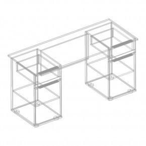 Стол письменный 2-х тумбовый "Лео" в Режи - rezh.ok-mebel.com | фото 2