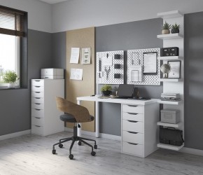 Стол письменный Ингар белый,120x75, с одной тумбой в Режи - rezh.ok-mebel.com | фото 2