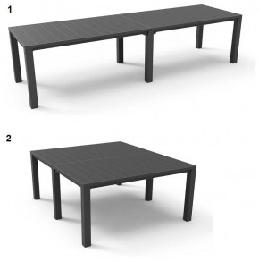 Стол раскладной Джули (Julie Double table 2 configurations) Графит в Режи - rezh.ok-mebel.com | фото 1