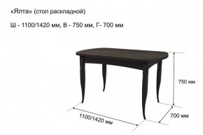 Стол раскладной Ялта (опоры массив цилиндрический) в Режи - rezh.ok-mebel.com | фото 5