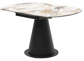 Стол TERAMO 135 GLOSS GRAND JADE SOLID CERAMIC, керамика, поворотн.механизм / Черный каркас, ®DISAUR в Режи - rezh.ok-mebel.com | фото 10