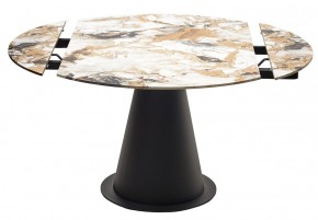 Стол TERAMO 135 GLOSS GRAND JADE SOLID CERAMIC, керамика, поворотн.механизм / Черный каркас, ®DISAUR в Режи - rezh.ok-mebel.com | фото 14