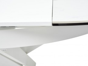 Стол TRENTO 120 HIGH GLOSS STATUARIO Белый мрамор глянцевый, керамика/ белый каркас, ®DISAUR в Режи - rezh.ok-mebel.com | фото 9