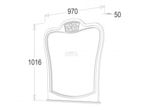 Стол туалетный + Зеркало навесное Ольга-12 (МДФ) в Режи - rezh.ok-mebel.com | фото 6