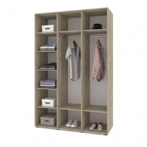 СТОУН С31 Шкаф 3-х створчатый (серый дуб/белый) в Режи - rezh.ok-mebel.com | фото 3
